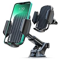 Bestrix Phone Mount for Car – Holder Mount, Dashboard, Windshield, and Air Vent– All Cars, Installs in Minutes Holds Phones up to 6.7”– Dashboard