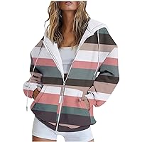 Bengbobar Long Sleeve Hoodies for Women Drawstring Hooded Neck Pullovers Zipper Track Jacket Hoodie Pocket Sweatshirt