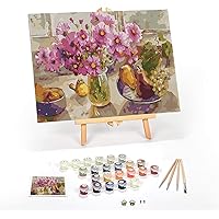 Ledgebay Paint by Numbers Kit for Adults: Beginner to Advanced Number Painting Kit - Kits Include - Cosmos from The Garden, 12