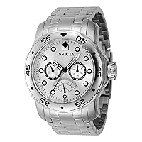 Invicta Men's Pro Diver 48mm Stainless Steel Quartz Watch, Silver (Model: 46994)