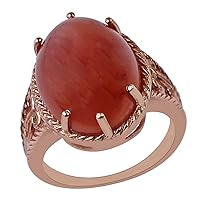 Chocolate Moonstone Oval Shape 11.51 Carat Natural Earth Mined Gemstone 14K Rose Gold Ring Unique Jewelry for Women & Men