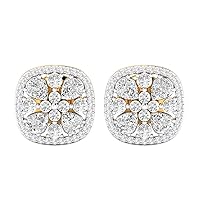 VVS Certified Fancy Pear Stud Earrings 1.42 Ctw Natural Diamond With 18K White/Yellow/Rose Gold Stud Earrings For Women