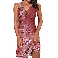 Cocktail Dresses for Women 2024 Elegant Classy Womens Summer Dresses with Pockets Cotton Dresses Under 50 Dollars Items Lighting Deal Sleeveless Boho Dress for Women Cheapest Thing