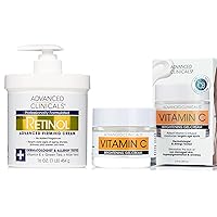 Advanced Clinicals Retinol Firming Cream + Vitamin C Face Brightening Gel-Cream Set