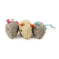 (3 Count) Skitter Critters Catnip Cat Toys - Gray/Cream, 3 Count