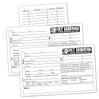 100 Pet Groomer Information Check-in Cards, Dog Grooming Cards, Groomer Client Profile Service Record Clip Card For Professional Pet and Cat Groomers, Kennel Care 8 X 5 inch
