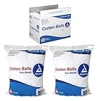 Dynarex Cotton Ball, Non-Sterile and Large, Latex-Free, Pack of 2000