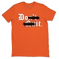 Don't Quit Do It 1 Electro Orange Design Printed Sneaker Matching Shirt