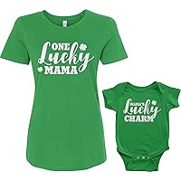 Lucky Mama & Charm Infant Bodysuit & Women's T-Shirt St Patrick's Matching Set