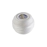 DMC 167G 20-Blanc Cebelia Crochet Cotton, White, 405-Yard, Size 20