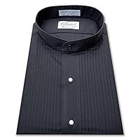 Men’s Banded Collar Mandarin Collar Dress Shirt, 1/4