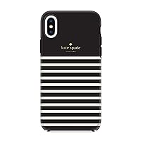 kate spade new york Black/Cream Feeder Stripe Case for iPhone Xs Max - Soft Touch Protective Hardshell