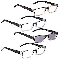 READING GLASSES 4 pack Include Sunshine Readers for Women and Men
