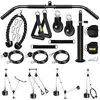 Weight Cable Pulley System Gym, Upgraded Fitness LAT and Lift Pulley System Attachments for LAT Pull Down, Biceps Curl Workout, Tricep, Arm and Leg Exercise Home Gym Equipment. (Gravity Pulley Set)