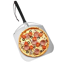 Aluminum Turning Pizza Peel for Oven and Grill, 12 x 14 Inch Pizza Spatula Turning Shovel for Baking Bread and Pie, Pizza Oven Accessories and Pizza Tools