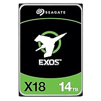 Seagate Exos X18 ST14000NM000J 14 TB Hard Drive - Internal - SATA (SATA/600) - Conventional Magnetic Recording (CMR) Method - Storage System, Video Surveillance System Device Supported - 7200rpm