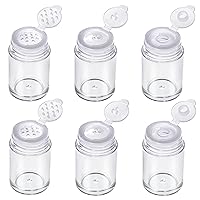 6 Pieces Mini Empty Loose Powder Bottle Travel Cosmetic Glitter Powder Eye Shadow Powder Box with Sifter and Lids (3 Style)