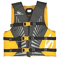 Stearns Nylon Kids Life Vest, USCG Approved Type III Life Jacket for Kids Weighing 50-90lbs, Great for Boat, Pool, Beach, Watersports, & More