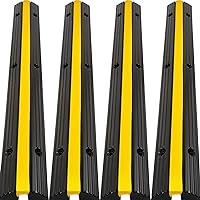 Cable Protector Cord， Flexible Cable Protector Ramps，1-Channel Rubber Cable Protector Cord Cover for Floor for Concealing Wires in Homes, Warehouses, and Other Environments