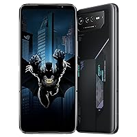 ASUS ROG Phone 6 Batman Edition Cell Phone, 6.78” FHD+ 2448x1080 165Hz, 6000mAh Battery, 50MP/13MP/5MP Triple Camera, 12MP Front, 12GB RAM, 256GB Storage, 5G LTE Unlocked Dual SIM, AI2201-12G256G-BM