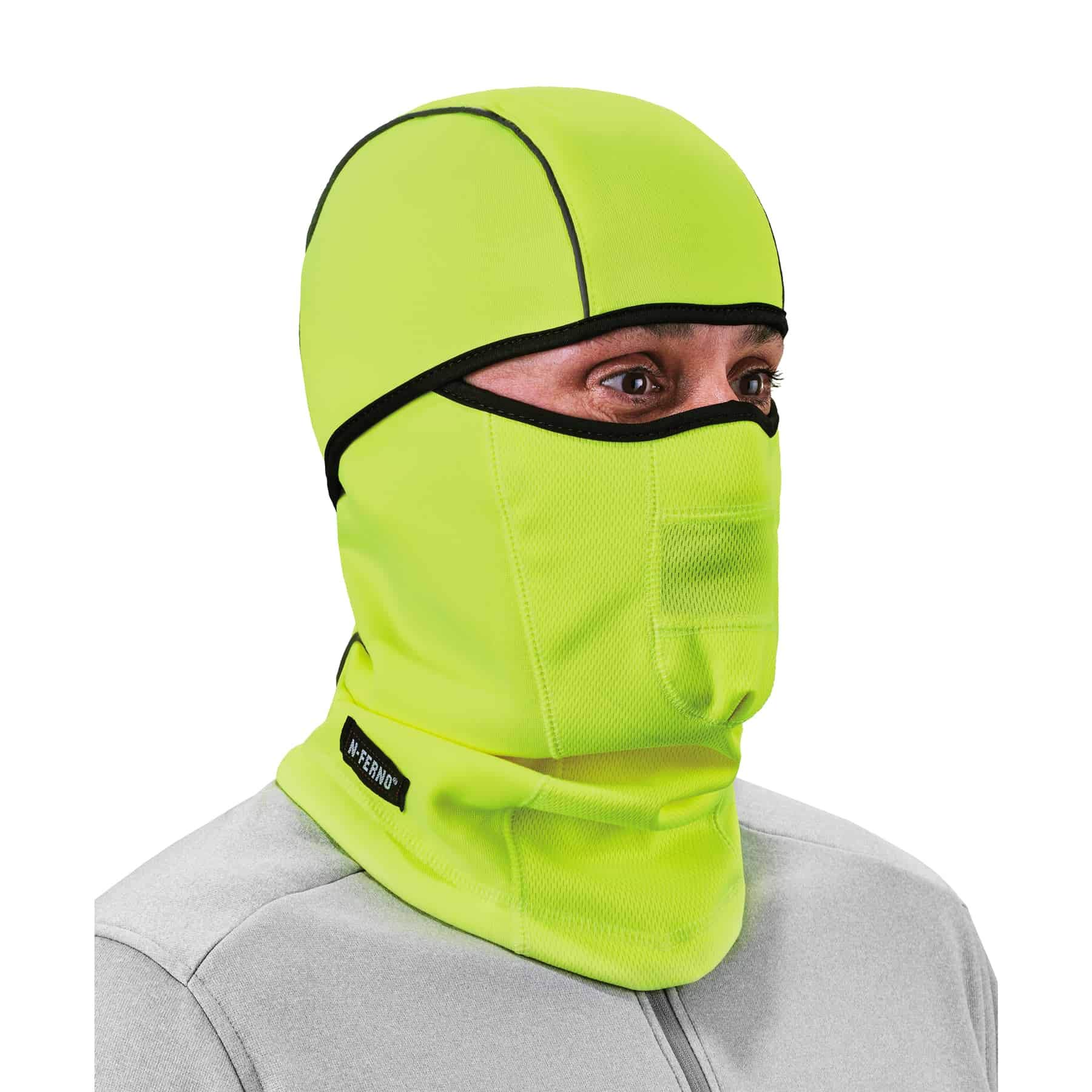 Ergodyne N-Ferno 6823 Balaclava Ski Mask, Wind-Resistant Face Mask, Hinged Design to Wear as Neck Gaiter