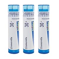 Boiron Chamomilla 30c to Alleviate Irritability, Restlessness, and Occasional Sleeplessness at Night - Pack of 3 (240 Pellets)