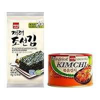 Wang Essential Korean Food for Pantry - Kimchi, Seaweed Snack