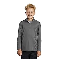 Sport-Tek Youth PosiCharge Competitor 1/4-Zip Pullover S Grey Concrete