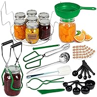 Canning Supplies Starter Kit, All-in-one Canning Kit with Rack, Home Canning Set Canning Accessories Canning Equipment and Supplies for Beginners and Enthusiasts