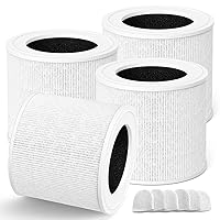 Core Mini Air Purifier Filter Compatible with LEVOIT Core Mini Air Purifier Core Mini-P, 3-in-1 H13 Grade True HEPA, Compared to Part # Core Mini-RF Filter Replacement, 4-Pack