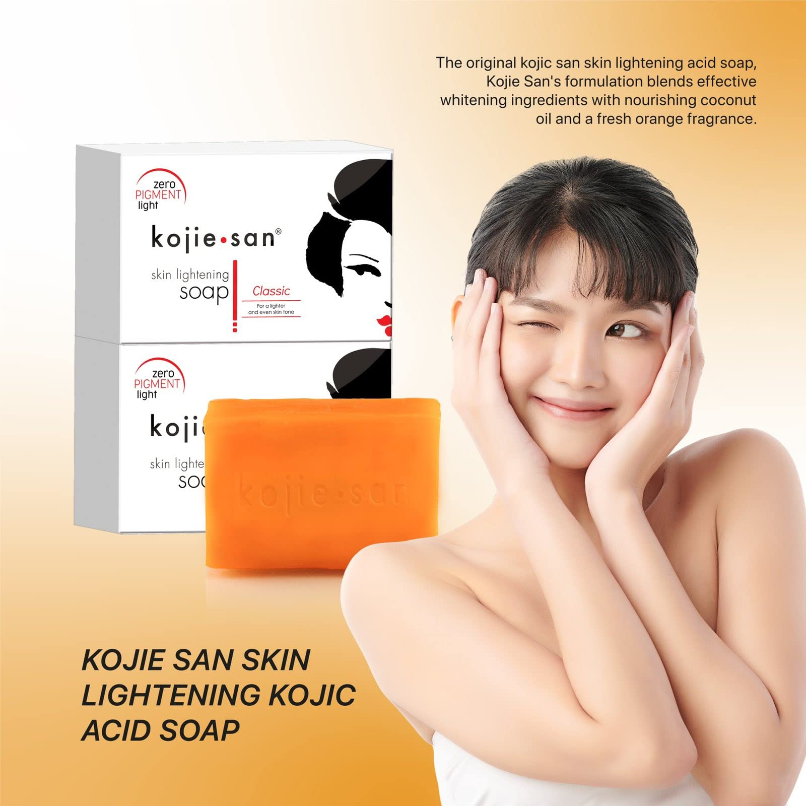 Kojie San Skin Beauty Soap - The Original Kojic Acid Soap, Even Skin Tone and Reduce Appearance of Hyperpigmentation (65 grams, 3 Bars Per Pack) - 6 Bars Total!
