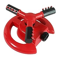 Chapin 4970: 3 Arm Rotary Sprinkler, 360 Degree Sprinkler Head for Small to Medium Gardens and Lawns, Up to 40 ft Coverage Area, Lawn Sprinkler, Small Area Yards and Garden Watering, Red
