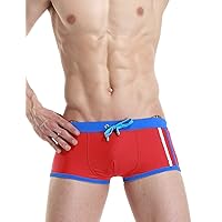 SEOBEAN Mens Low Rise Sexy Swimwear Trunk Boxer Brief Swimsuit