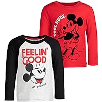Toy Story Cars Lion King Mickey Mouse 2 Pack Long Sleeve T-Shirts Infant to Big Kid Sizes (12 Months - 18-20)