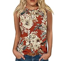 Women's Tank Tops Fashion Butterfly Graphic Sleeveless Going Out Tops Scoop Neck Plus Size Loose Casual T-Shirt Tee