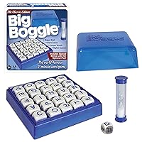 Big Boggle with 5x5 Grid and 25 Letter Cubes by Winning Moves Games USA, Thought Provoking Word Game Bigger Than the Original, for 2 or More Players, Ages 8+ (1147)