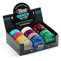 50-Count Variety Pack - Beamer 3-Piece Acrylic Grinders - Mixed Colors + Beamer Sticker
