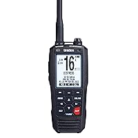 Uniden MHS338BT Floating, Handheld Marine VHF Radio, 6-Watts, GPS and Bluetooth, Submersible IPX8, Emergency Strobe & Flashlight, NOAA Weather Alerts, FM Radio, Chargeing Cradle & Li-ion Battery.