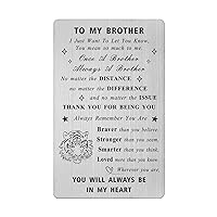Brother Gifts from Sister - Big Little Brother Gifts - Funny Brother Birthday Wedding Graduation Wallet Card Gifts