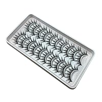 10 Pairs Natural False Eyelashes Lashes 3D Faux Mink Lashes Soft Winged Natural Realistic Eyelash Extension False Eyelashes