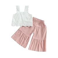 Toddler Baby Girl Summer Outfits Clothes Kids Sleeveless Vest Top+Straight Long Pants 2Pcs Clothing Set 1-6 Years