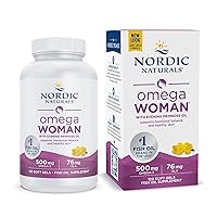 Omega Woman, Lemon - 120 Soft Gels - 500 mg Omega-3 + 800 mg Evening Primrose Oil - Healthy Skin, Hormonal Balance, Optimal Wellness - Non-GMO - 60 Servings