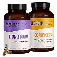FreshCap, Performance Bundle (Lion's Mane Capsules and Cordyceps Capsules)