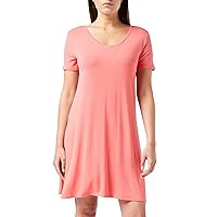 Amazon Essentials Women's Regular Short-Sleeve v-Neck Swing Dress