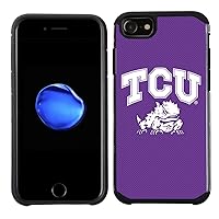 Textured Team Color Cell Phone Case for Apple iPhone 8/7/6S/6 - NCAA Licensed Texas Christian University Frogs