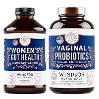 WINDSOR BOTANICALS Vaginal Probiotics and IBS Gut Health Supplements Feminine Balance Complex Bundle