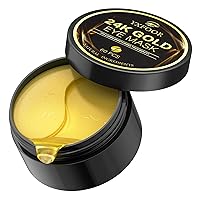 24K Gold Under Eye Patches-Under Eye Mask for Removing Dark Circles,Puffiness & Wrinkles,Anti Aging Moisturizer-Natural Ingredients,60 Pcs Hydrolyzed Collagen Eye Mask Skin Care Products