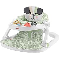 Fisher-Price Baby Portable Baby Chair Sit-Me-Up Floor Seat with Snack Tray and Developmental Toys, Puppy Perfection [Amazon Exclusive]