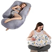 BATTOP Pregnancy Pillow for Sleeping,with Nursing Pillow for Breastfeeding,More Support for Mom and Baby
