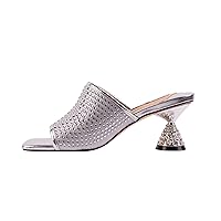 Lady Couture Fireball Jeweled Metallic Heel Slide